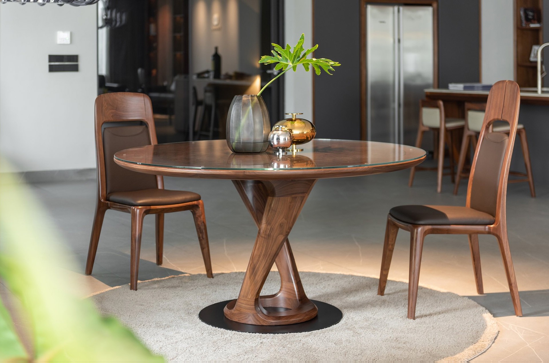 Bàn ăn tròn đẹp hiện đại cho phòng bếp