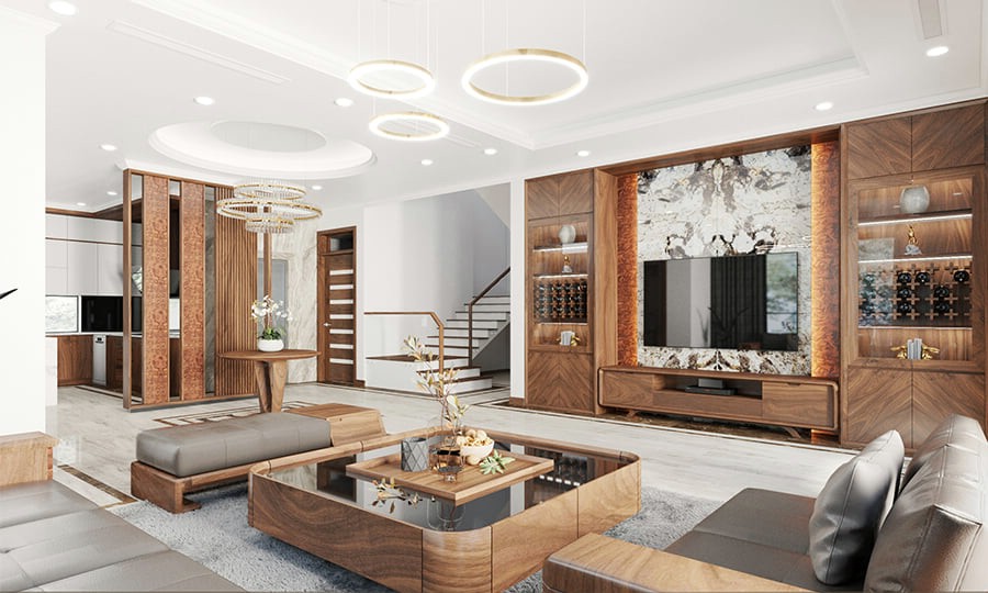 Bàn trà sofa hiện đại đẹp sang trọng cho phòng khách