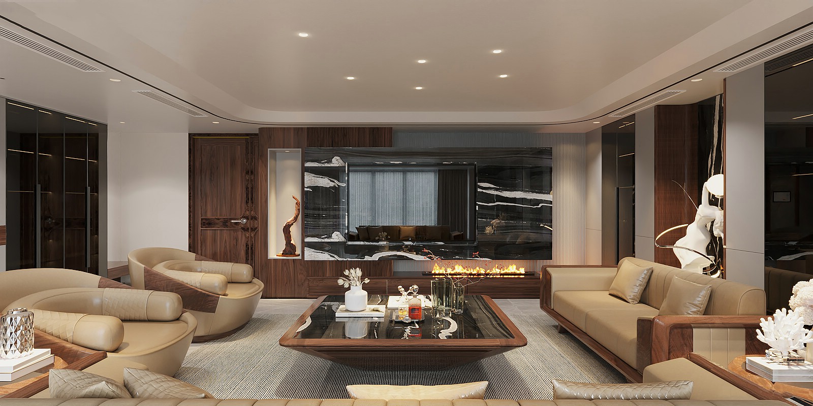 Bàn trà sofa mặt đá đẹp sang trọng cho phòng khách