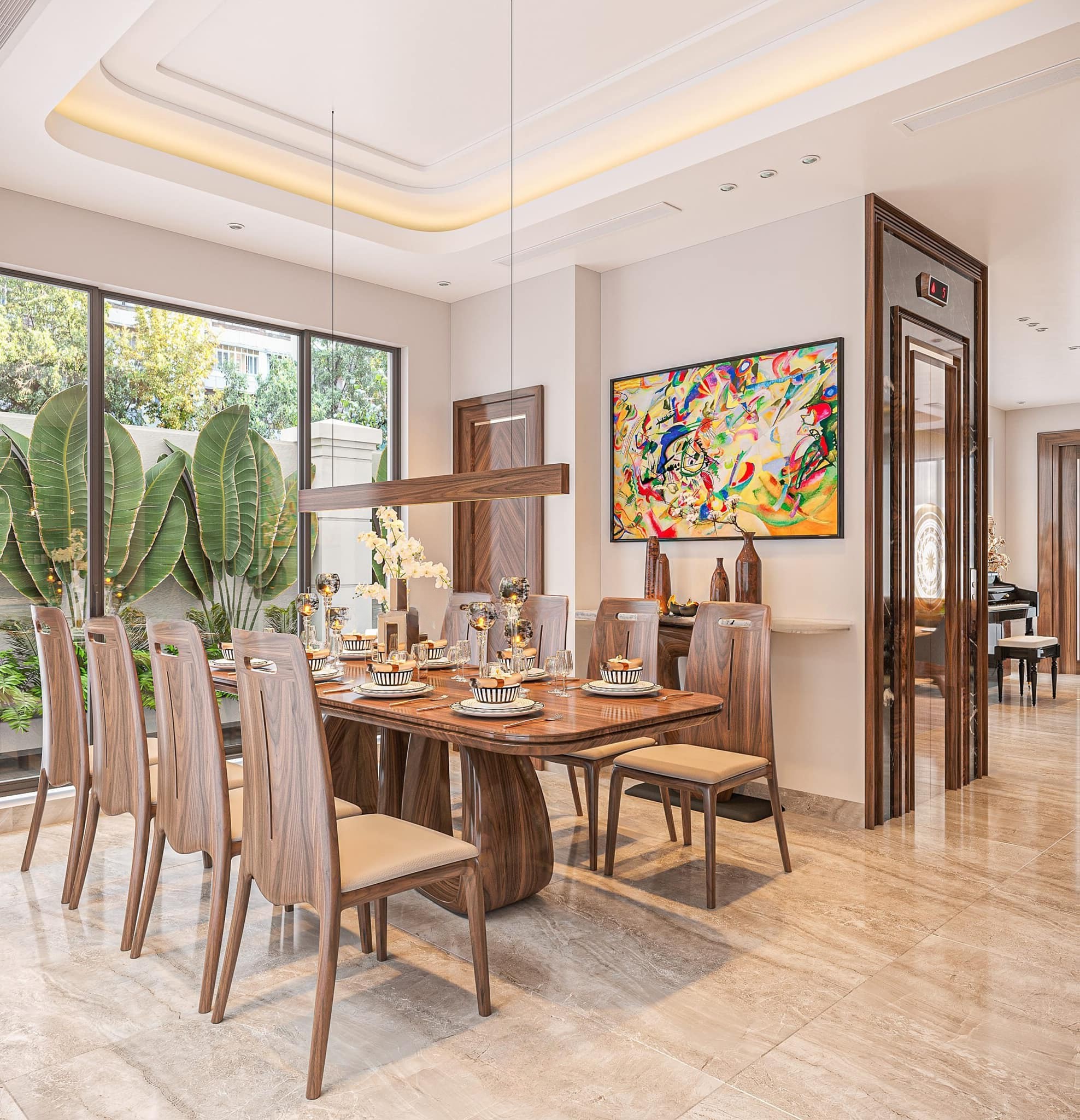 Bộ bàn ăn 8 ghế đẹp hiện đại và sang trọng