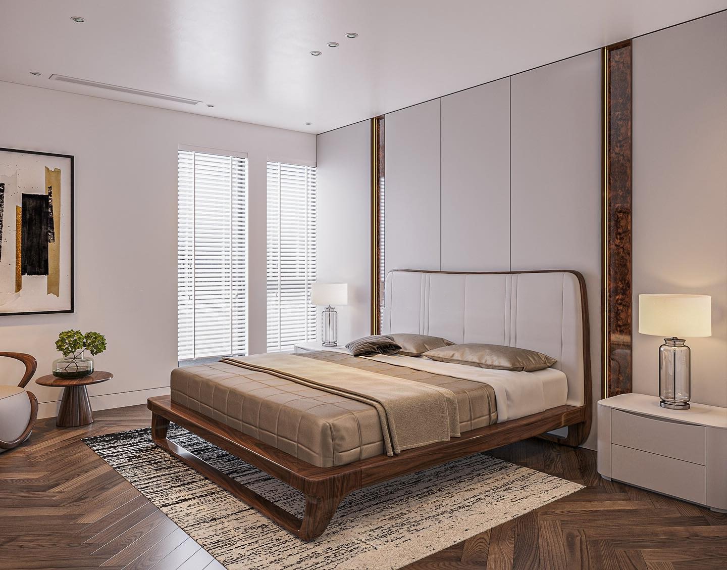 Giường ngủ 1m8 đẹp hiện đại cho gia đình