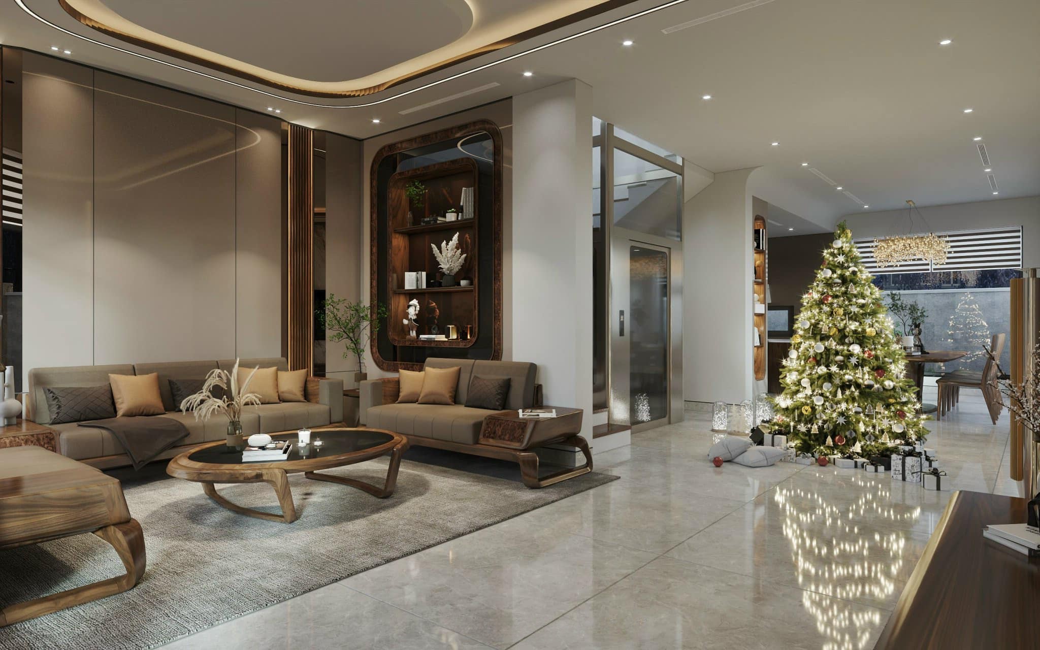 Mẫu bàn trà sofa đẹp hiện đại cho phòng khách