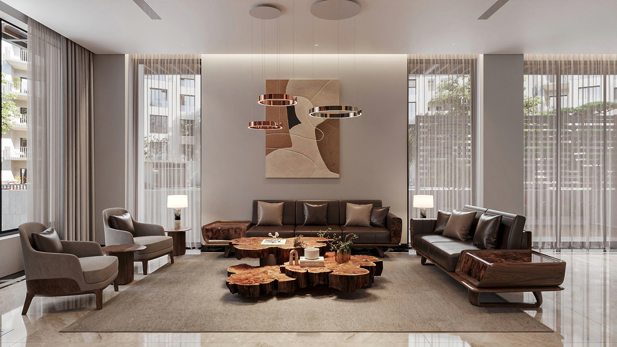 Mẫu ghế sofa gỗ đơn giản hiện đại cho phòng khách