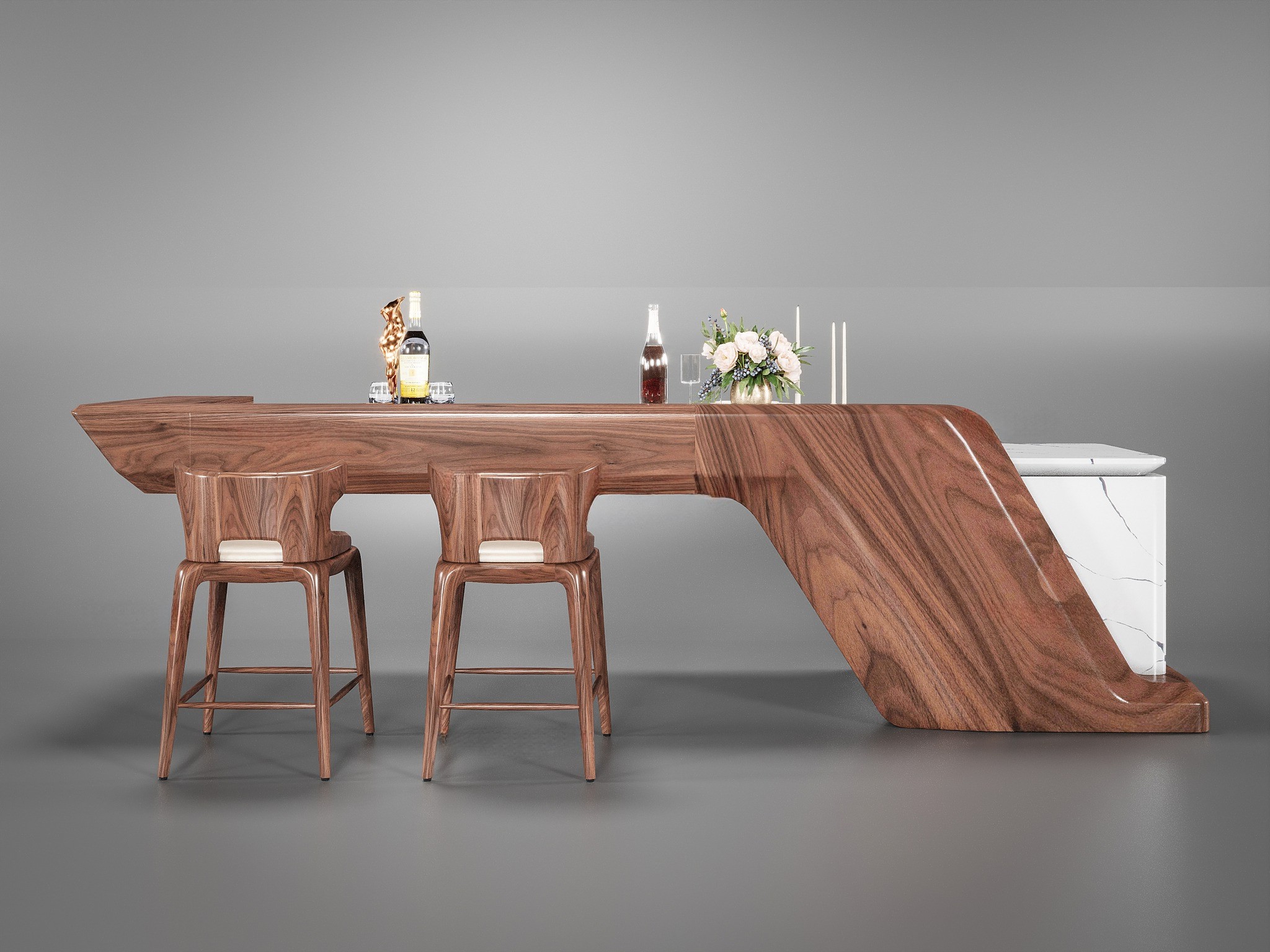 Mẫu quầy bar gỗ đẹp hiện đại sang trọng
