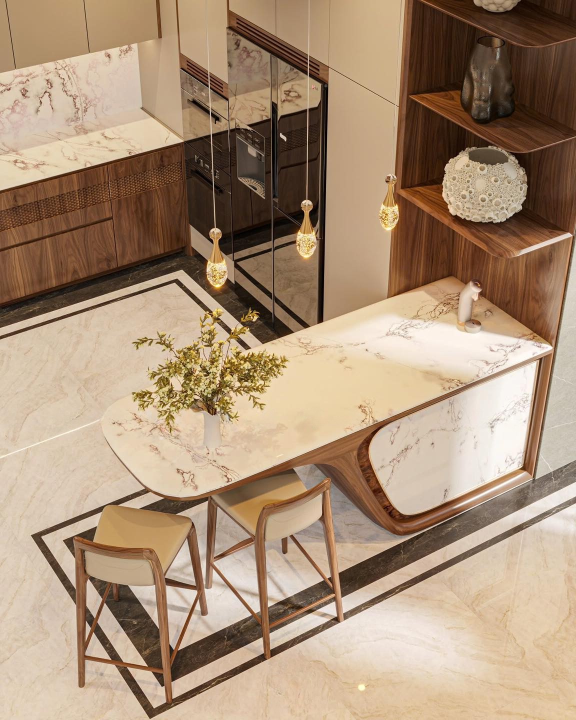 Quầy bar đẹp trong nhà hiện đại sang trọng