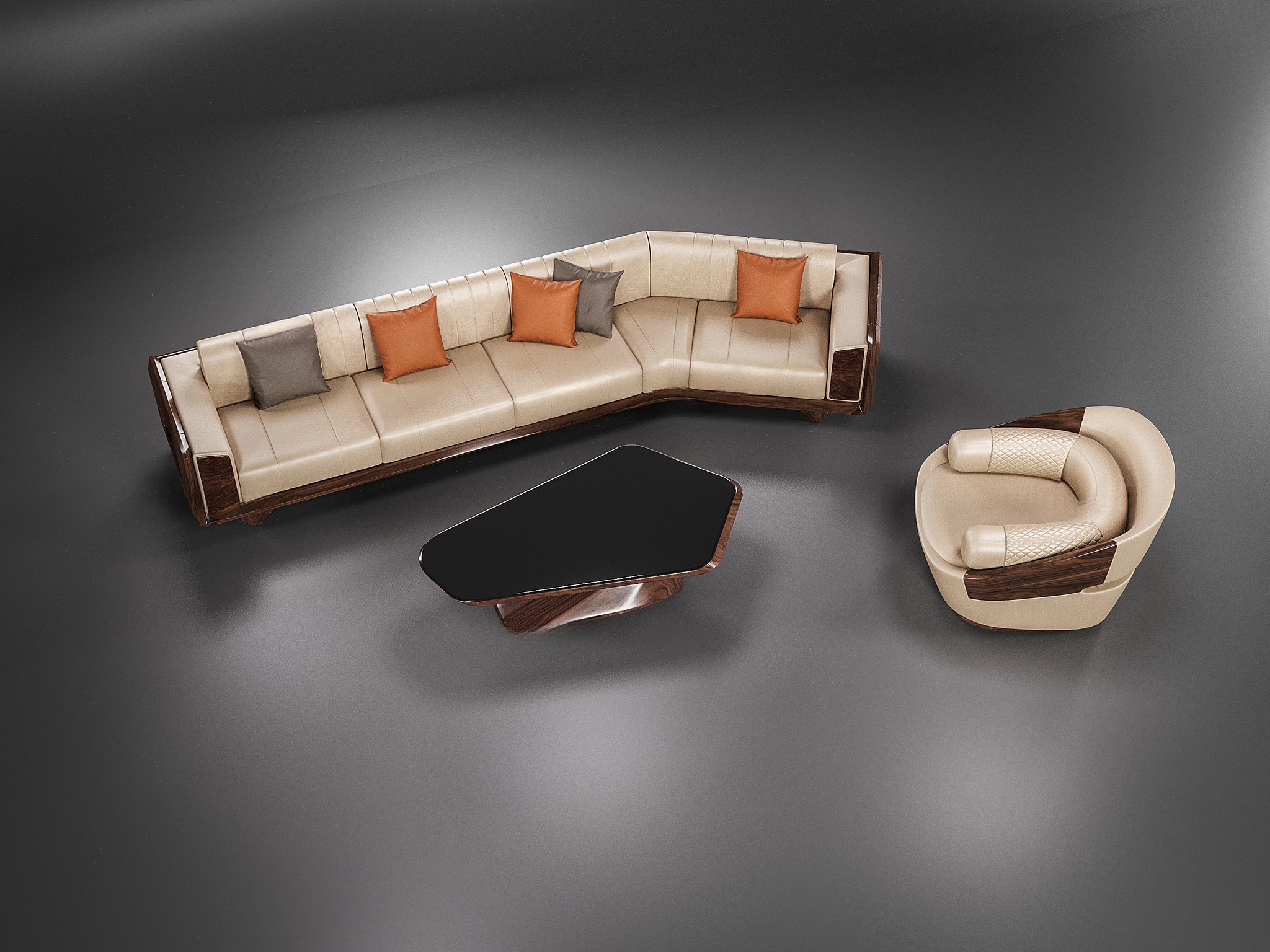 Sofa gỗ đẹp sang trọng cho phòng khách hiện đại