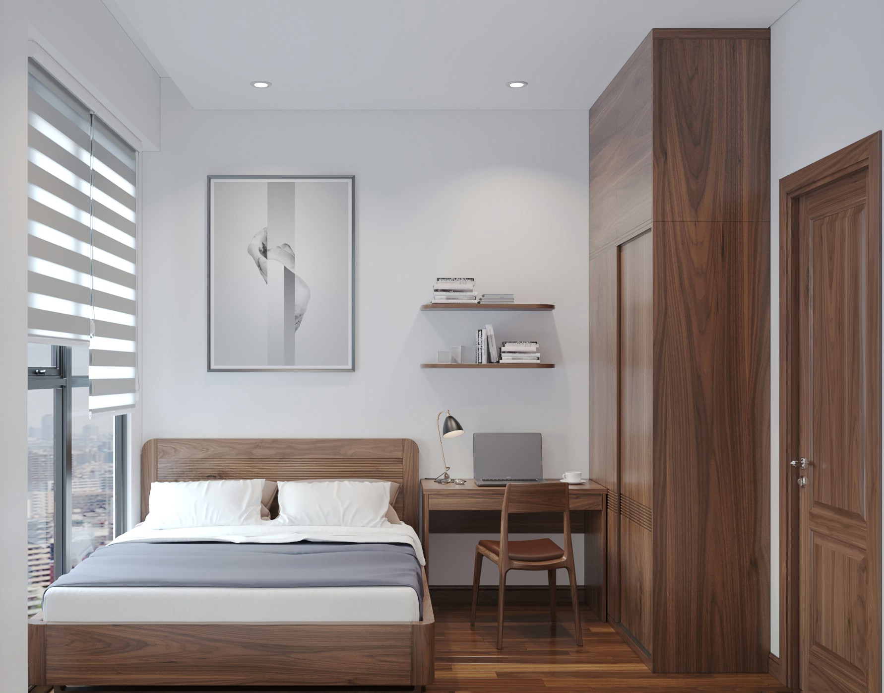 Thiết kế nội thất phòng ngủ nhỏ đẹp hiện đại