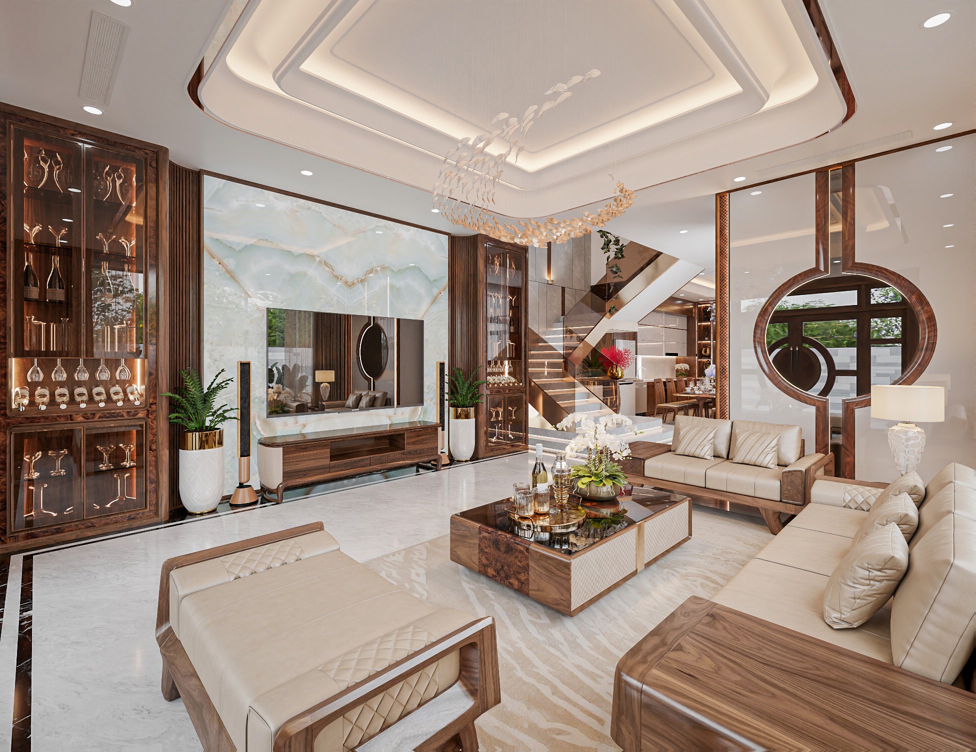 Thiết kế phòng khách đẹp hiện đại cho căn hộ